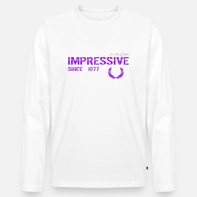Impressive since 1977 - Männer Premium Bio Langarmshirt - Weiß