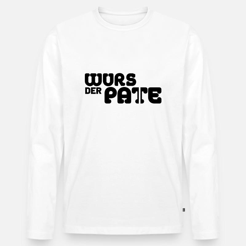 Der Wurstpate - Männer Premium Bio Langarmshirt - Weiß