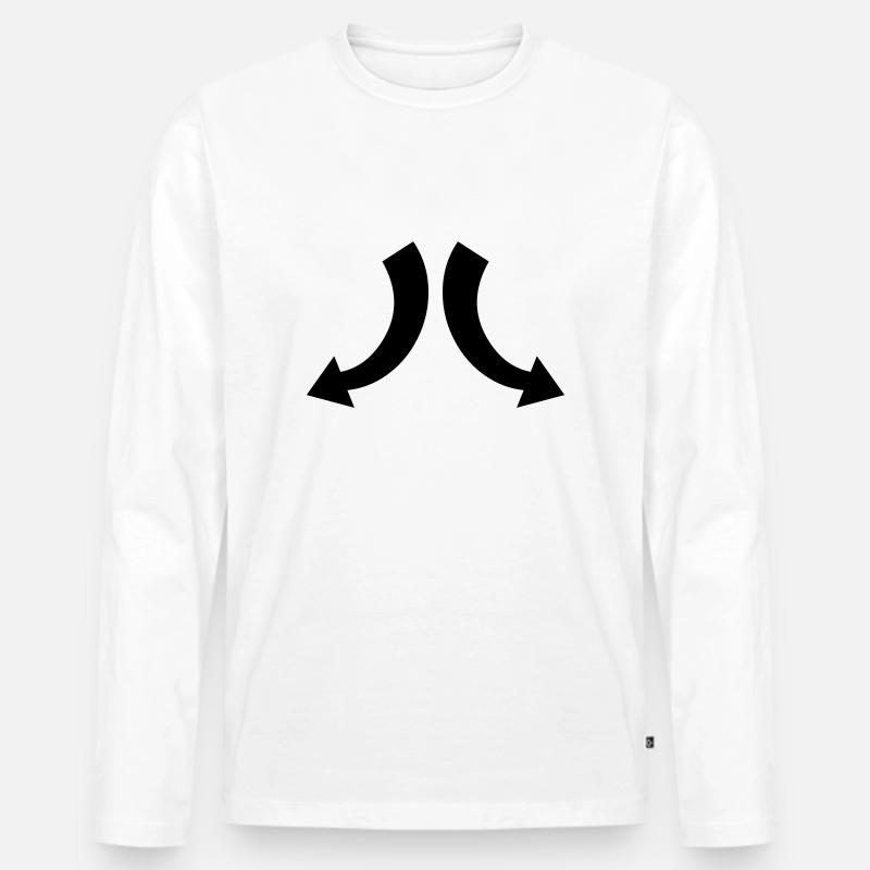 Pfeile - Männer Premium Bio Langarmshirt - Weiß