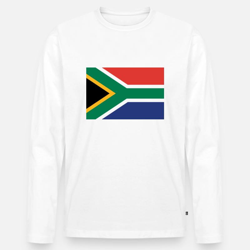 Afrique du Sud - Männer Premium Bio Langarmshirt - Weiß