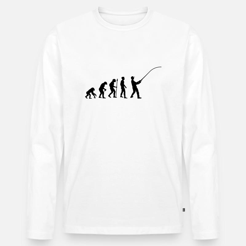 fishing__evolution____f1 - Männer Premium Bio Langarmshirt - Weiß