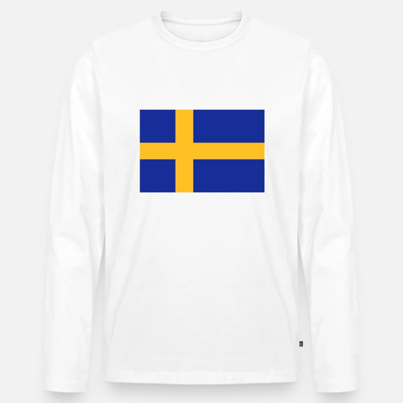 drapeau_suede - Männer Premium Bio Langarmshirt - Weiß