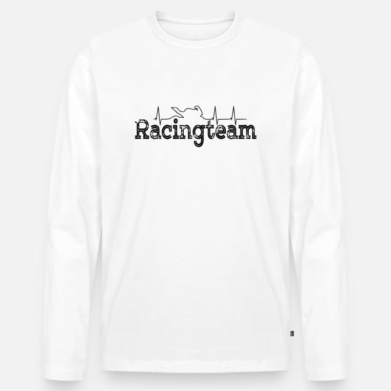 racingteam - Männer Premium Bio Langarmshirt - Weiß
