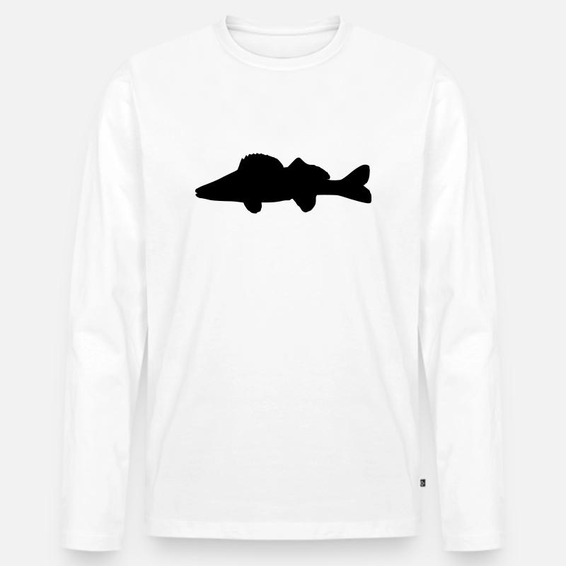 Sandre - Männer Premium Bio Langarmshirt - Weiß