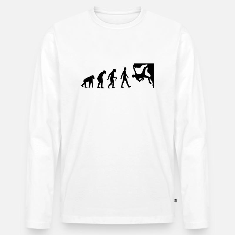 Climbing Klettern - Männer Premium Bio Langarmshirt - Weiß