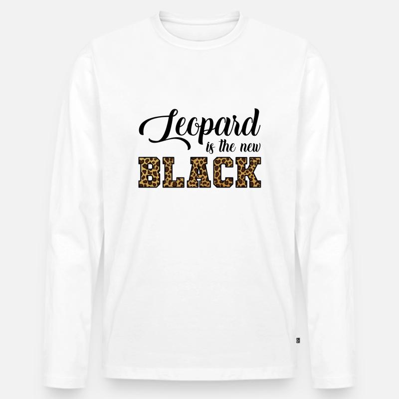 Leopard ist der neue Leopard - Männer Premium Bio Langarmshirt - Weiß