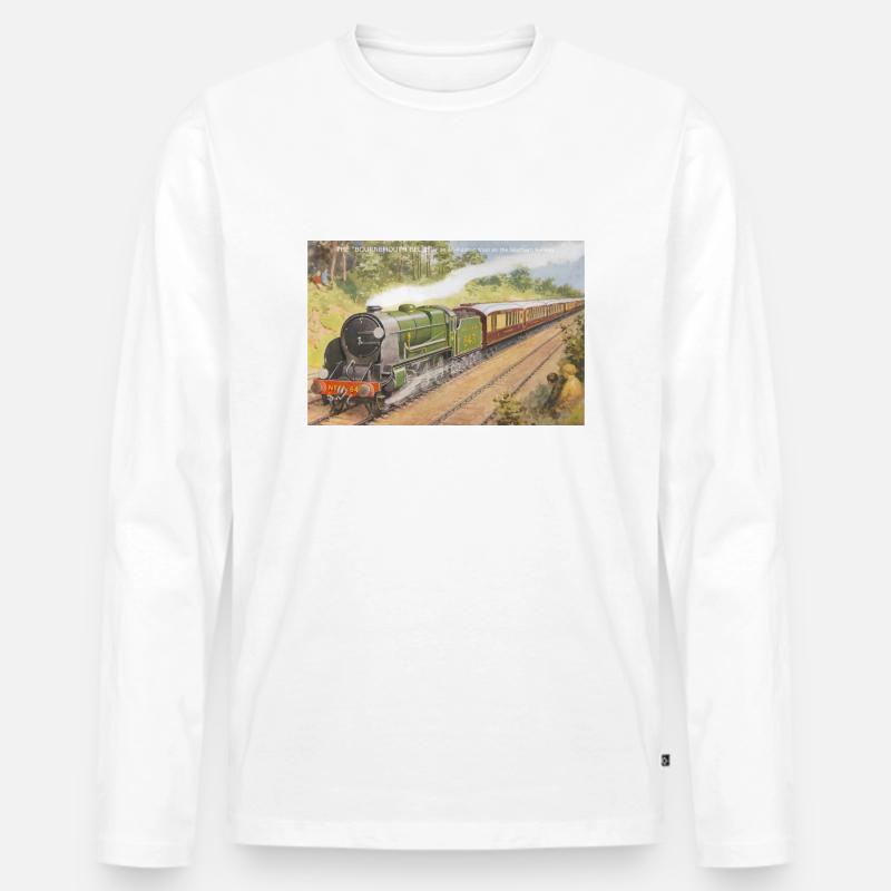 Bournemouth Belle - Männer Premium Bio Langarmshirt - Weiß