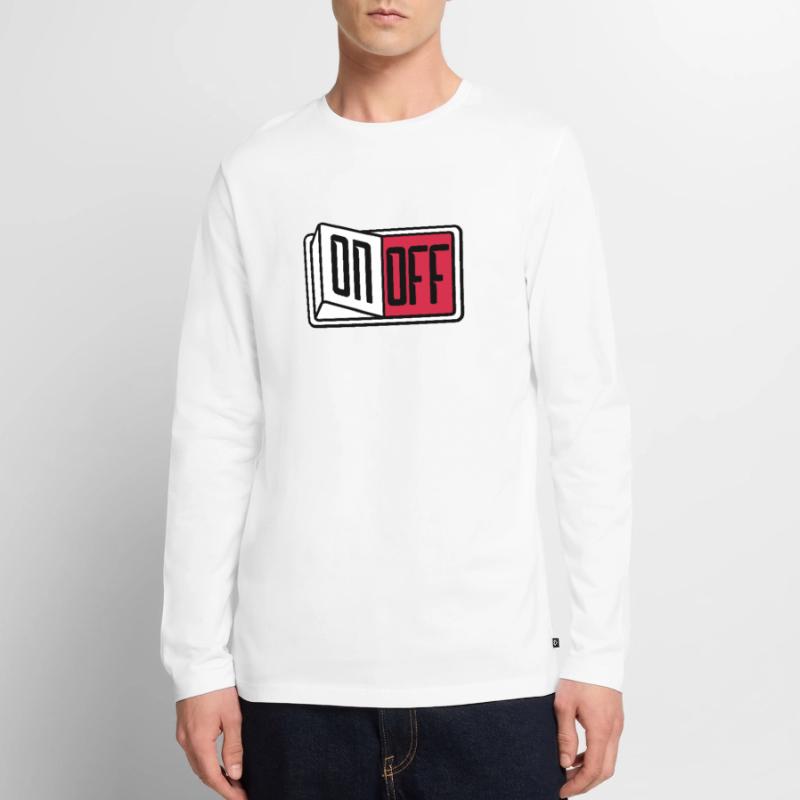 off on switch button button turn off Men's Premium Organic Long Sleeve Shirt