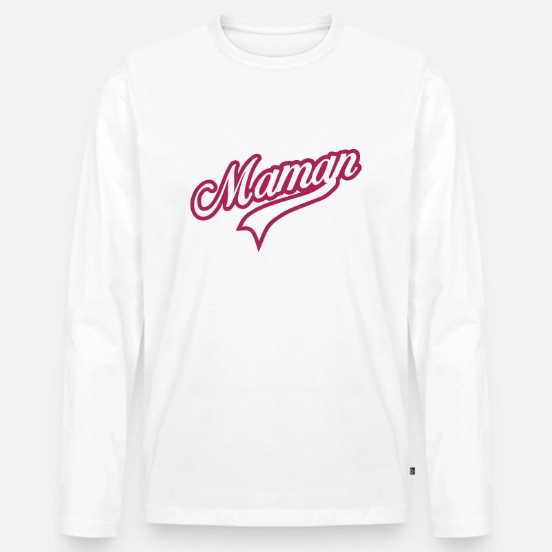 Mutter Logo 150 - Männer Premium Bio Langarmshirt - Weiß