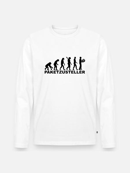Paketzusteller - Männer Premium Bio Langarmshirt - Weiß