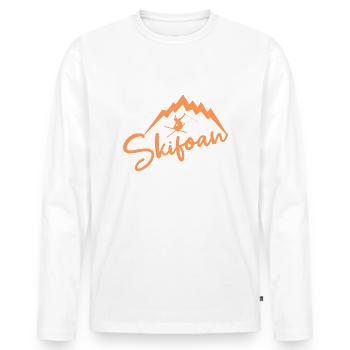 Skifahrer - Männer Premium Bio Langarmshirt - Weiß - Vorne - Nico (187cm)