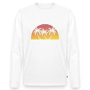 Florida - Men's Premium Organic Long Sleeve Shirt - white - Front - Nico (187cm)