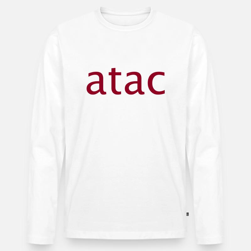 ATAC Rom - Männer Premium Bio Langarmshirt - Weiß