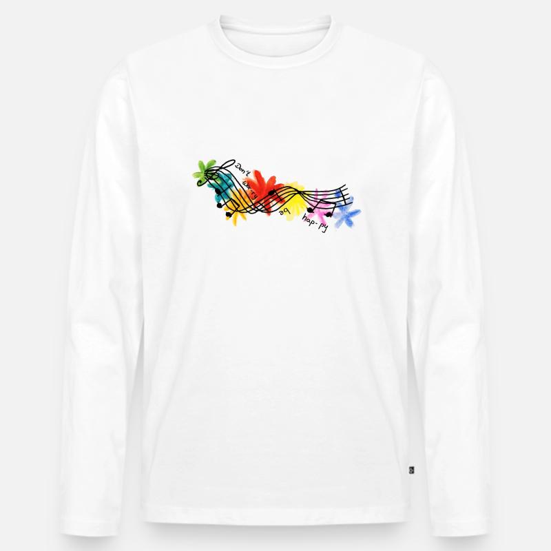 Nimms leicht - Männer Premium Bio Langarmshirt - Weiß