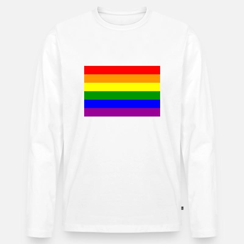 Pride - Männer Premium Bio Langarmshirt - Weiß