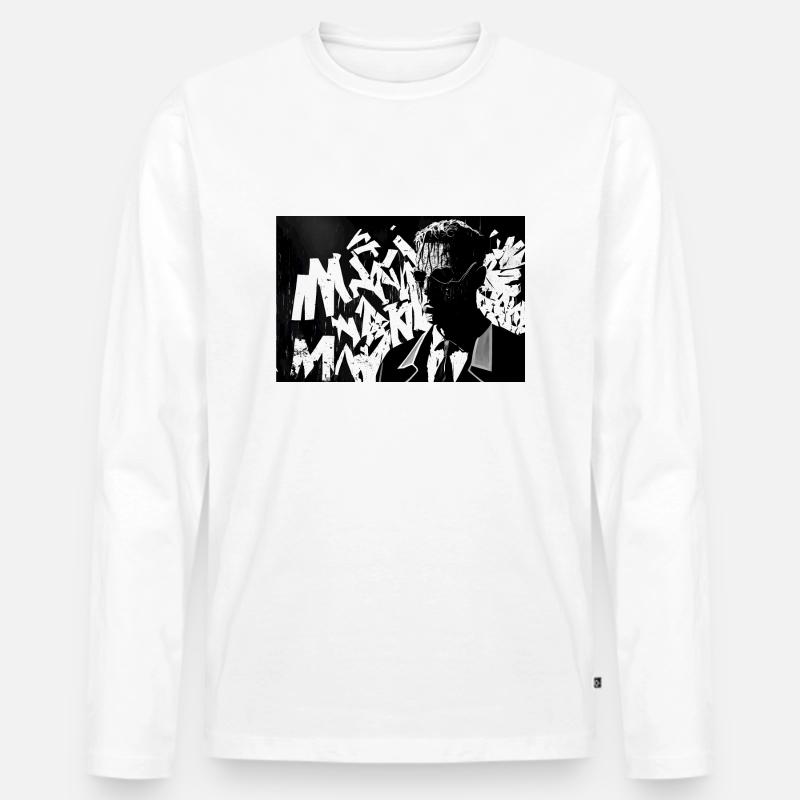Agent #3 - Männer Premium Bio Langarmshirt - Weiß