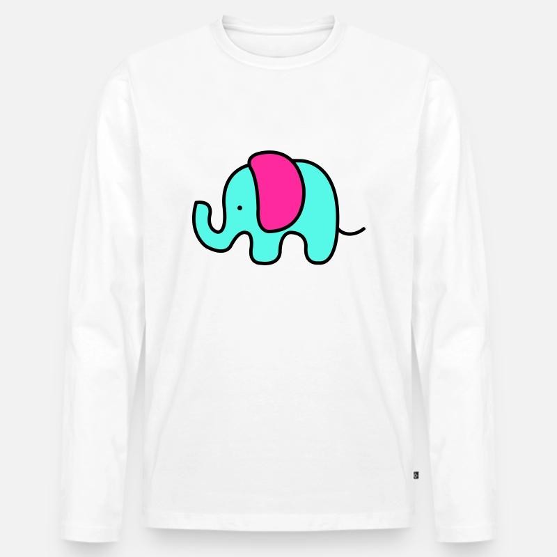 baby elefant - Männer Premium Bio Langarmshirt - Weiß