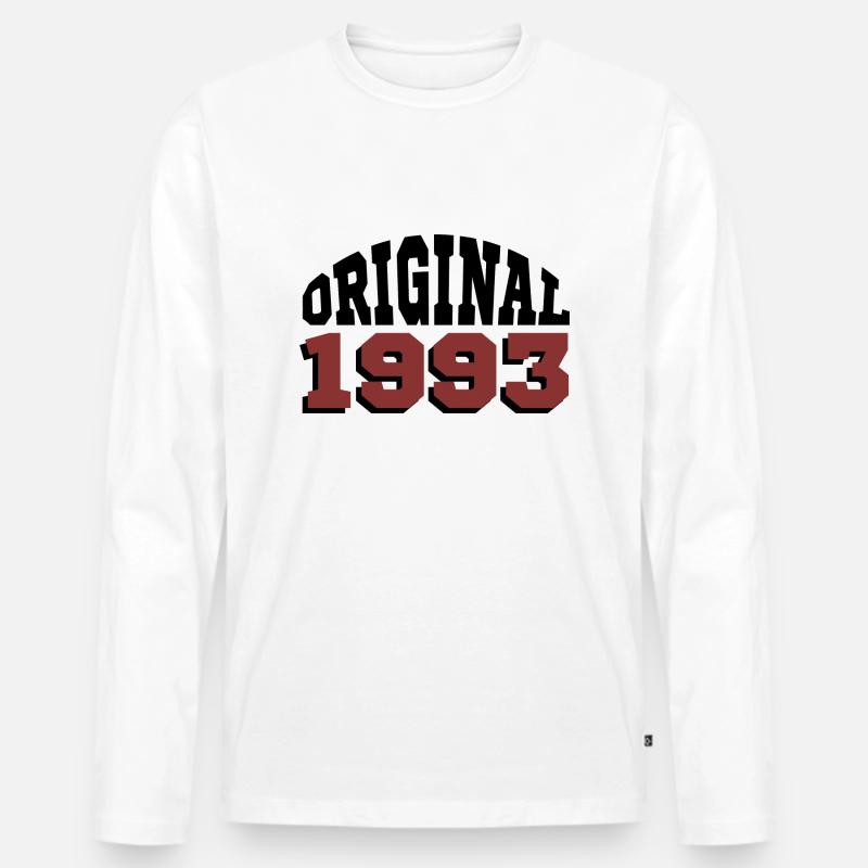Original 1993 - Männer Premium Bio Langarmshirt - Weiß