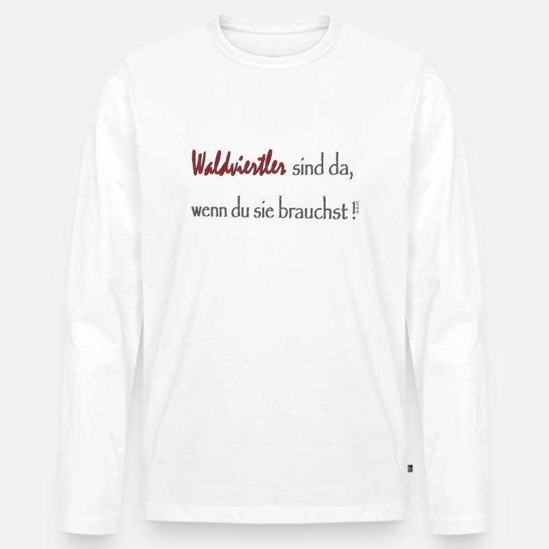 Waldviertler sind da - Männer Premium Bio Langarmshirt - Weiß