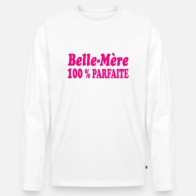 PERFEKTE Stiefmutter - Männer Premium Bio Langarmshirt - Weiß