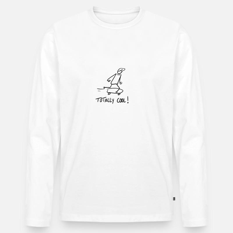 Totally Cool - Männer Premium Bio Langarmshirt - Weiß