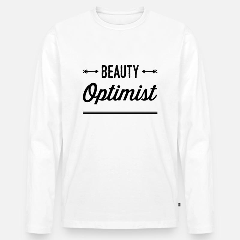 Geschenkidee Freundin - Männer Premium Bio Langarmshirt - Weiß