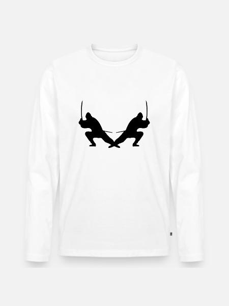 Ninjas - Men's Premium Organic Long Sleeve Shirt - white