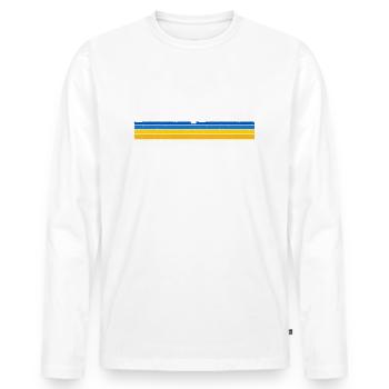 Stolz darauf, Kiew zu lieben - Feiern Sie das ukrainische Erbe - Männer Premium Bio Langarmshirt - Weiß - Vorne - Nico (187cm)