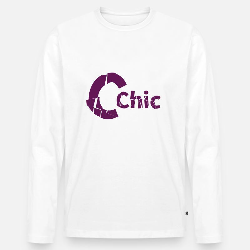 Chic - Männer Premium Bio Langarmshirt - Weiß