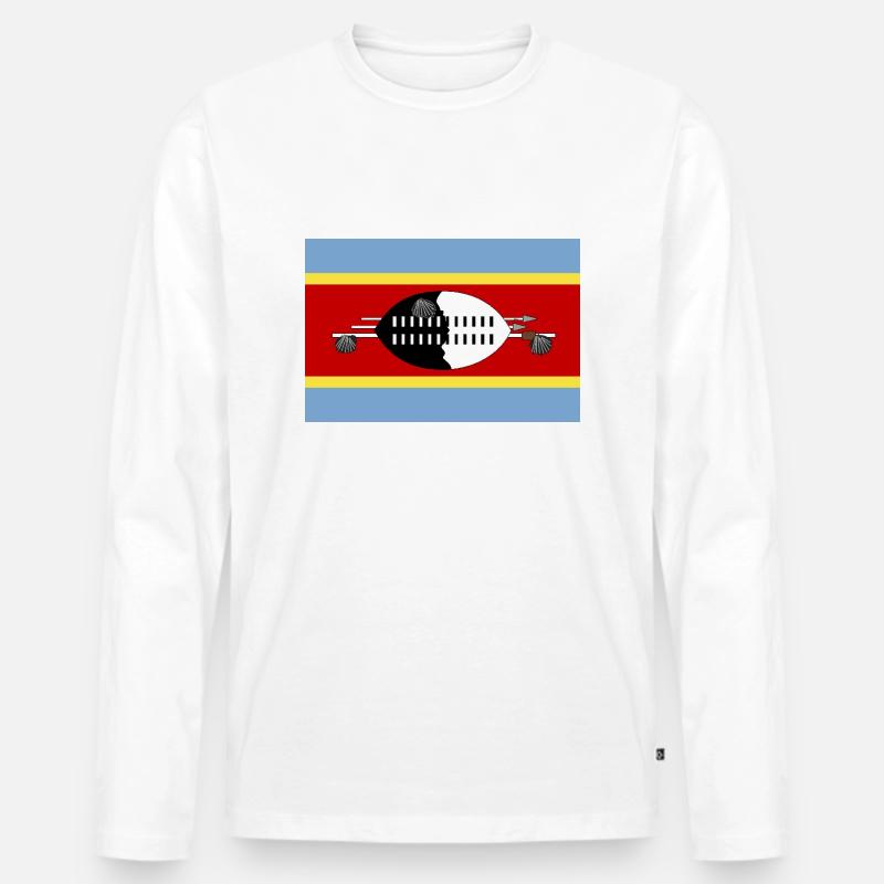 Eswatini - Männer Premium Bio Langarmshirt - Weiß