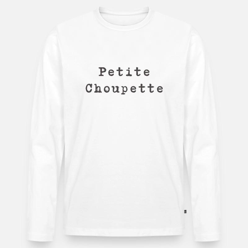 Kleine Choupette - Männer Premium Bio Langarmshirt - Weiß