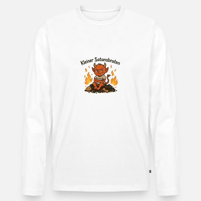 Small Satan's Roast - Men's Premium Organic Long Sleeve Shirt - white