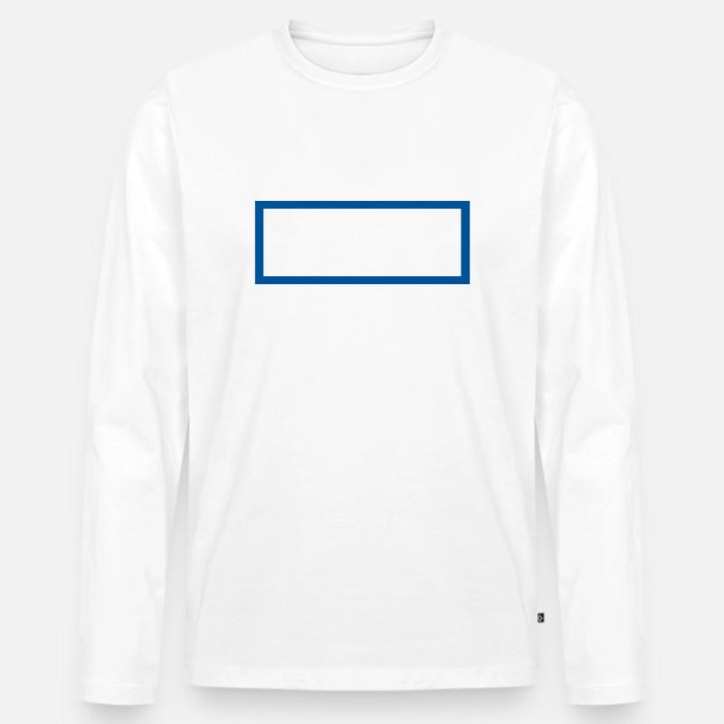 Rectangle Überblick - Männer Premium Bio Langarmshirt - Weiß