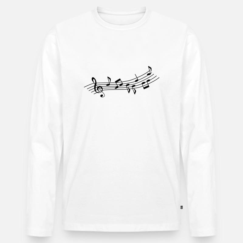Musik - Tanzen - Disco - Männer Premium Bio Langarmshirt - Weiß