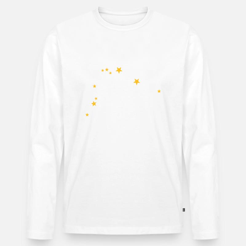 Wassermann Sternbild - Männer Premium Bio Langarmshirt - Weiß