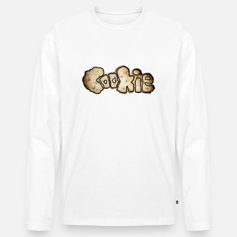 Cookie - Männer Premium Bio Langarmshirt - Weiß