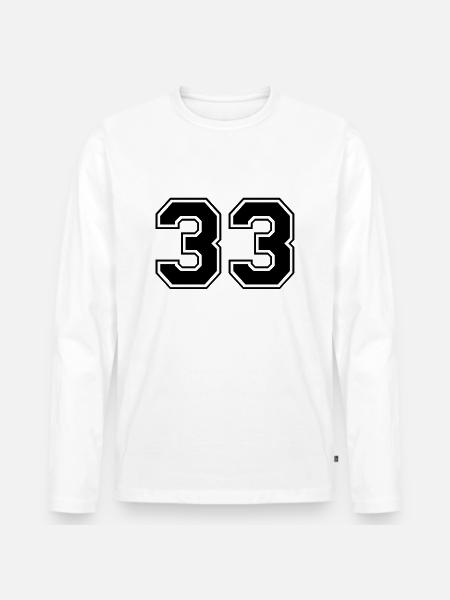 33 - Men's Premium Organic Long Sleeve Shirt - white