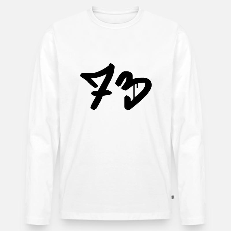 Graffiti : 73 - Männer Premium Bio Langarmshirt - Weiß