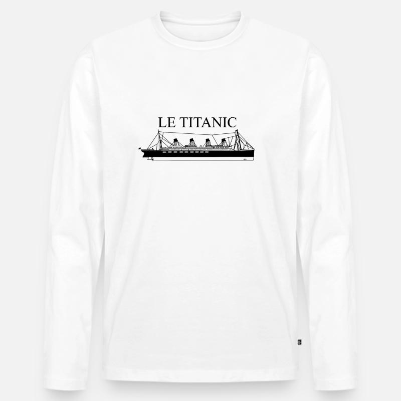 Schiff der Titanic - Männer Premium Bio Langarmshirt - Weiß