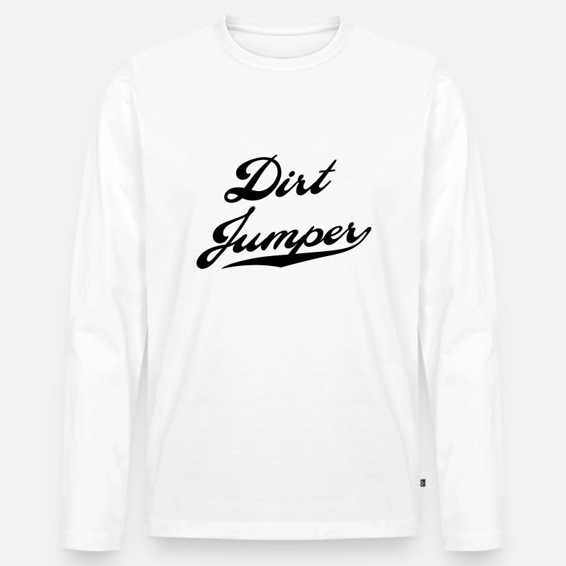 dirt jumper - Männer Premium Bio Langarmshirt - Weiß