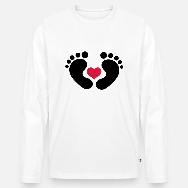 baby - Männer Premium Bio Langarmshirt - Weiß
