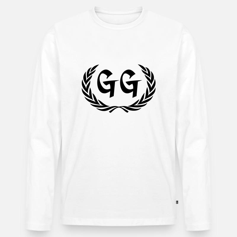 gg - Männer Premium Bio Langarmshirt - Weiß