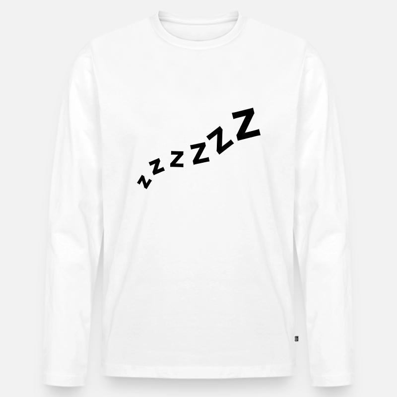 Schlafen - Männer Premium Bio Langarmshirt - Weiß