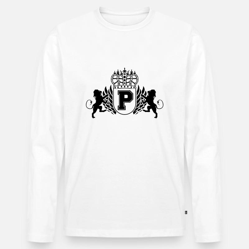 p02 - Männer Premium Bio Langarmshirt - Weiß