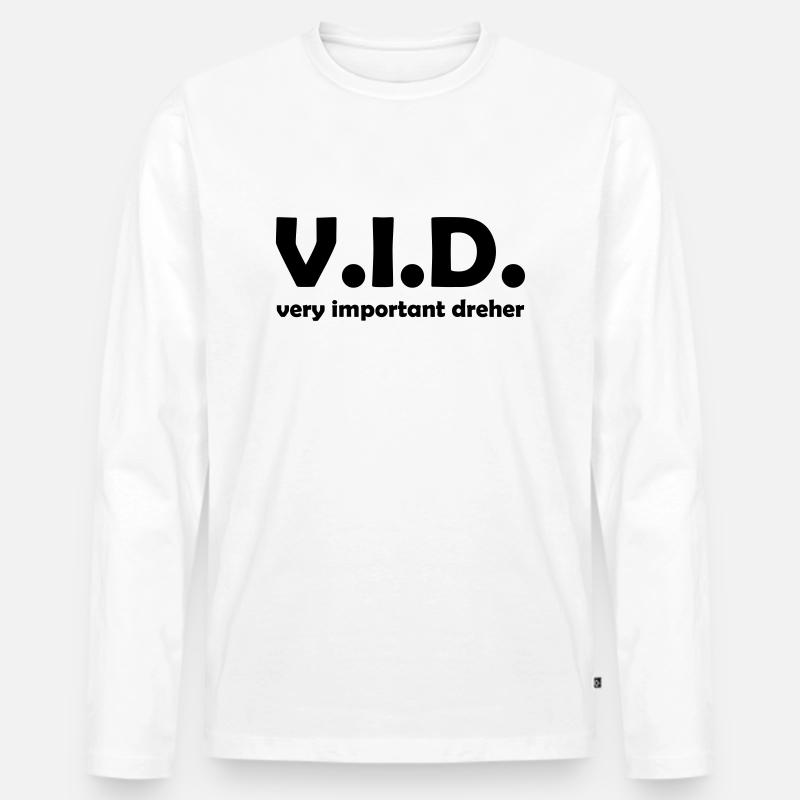 dreher - Männer Premium Bio Langarmshirt - Weiß