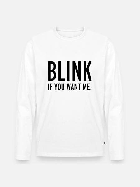 Blink - Men's Premium Organic Long Sleeve Shirt - white