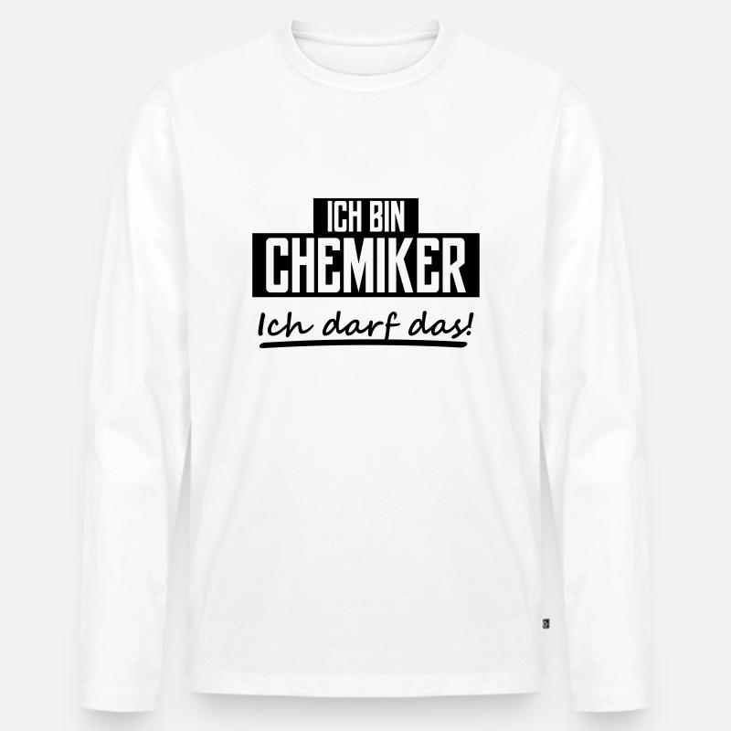 ich bin chemiker - Männer Premium Bio Langarmshirt - Weiß