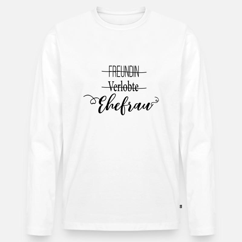 upgrade_ehefrau - Männer Premium Bio Langarmshirt - Weiß