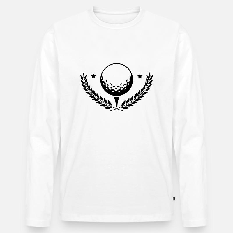 golf - Männer Premium Bio Langarmshirt - Weiß