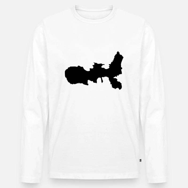 Elba - Männer Premium Bio Langarmshirt - Weiß